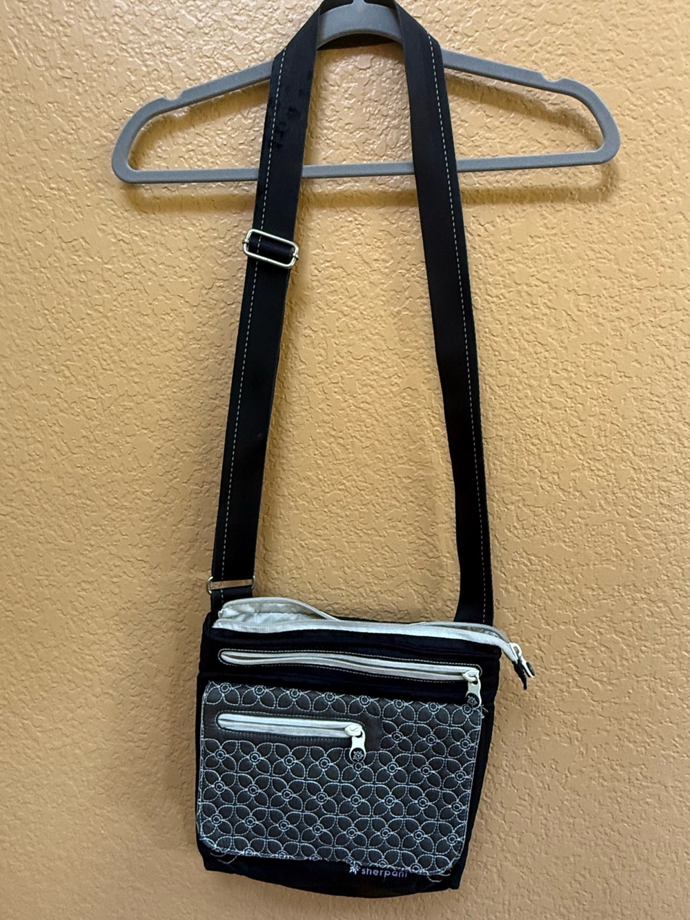 Sherpani Black Crossbody with Gray Accents
